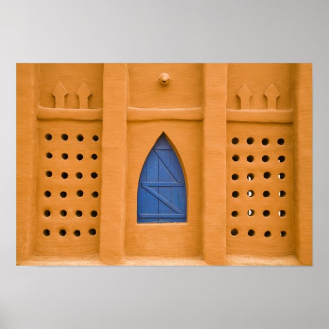 Mali, Segou. Traditionell byggnad av tegelsten ler Poster (Framsidan)