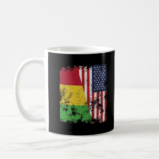 Mali USA flagga - halva Amerika Kaffemugg (Vänster)