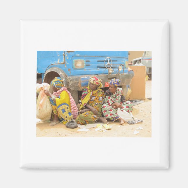 Mali Women in the MånMarket, Djenne Magnet (Framsidan)