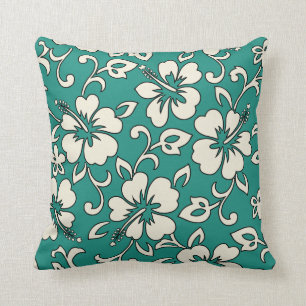Malia Hibiscus Hawaiian Reversible Square Pillows Kudde