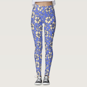 Malia Hibiscus Hawaiian Tropical Blommigt Leggings