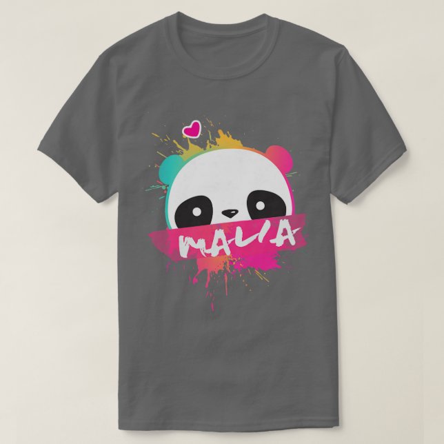 MALIABeSnygg flicka namn med förtjusande Panda Pre T Shirt (Design framsida)