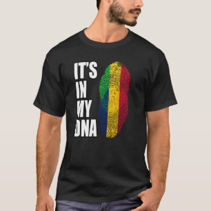 Malian and Tchad Mix DNA Heritage Flagga T Shirt