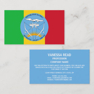 Malian Flagga & Jacka av Arm, Flagga av Mali Visitkort