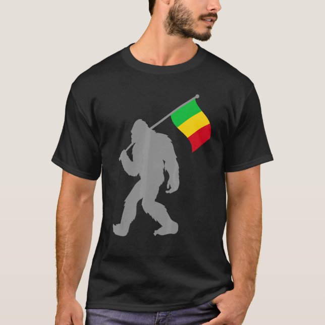 Malian Flagga på Mali Flagga T Shirt (Framsida)
