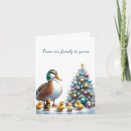 Maliard Anka-familjens julklapp, kantat av julklap Kort