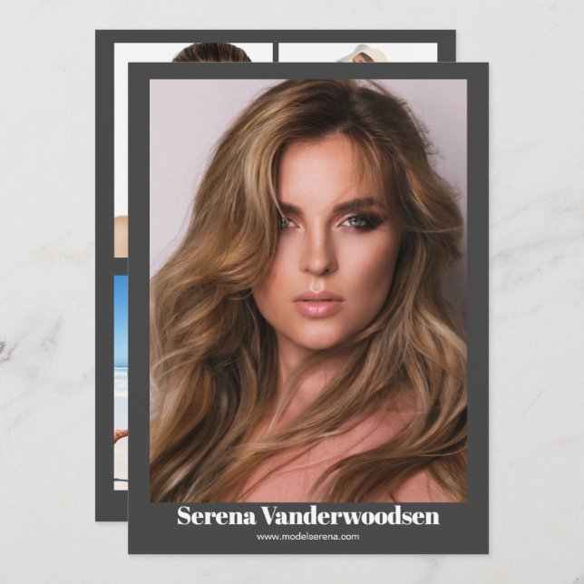 Malibu 5-modellkombinationskort | Dubbla sida vid  Inbjudningar (Fram/baksida)