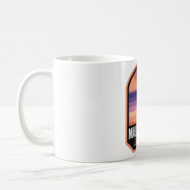 Malibu Beach CA Retro Sunset Kaffemugg (Vänster)