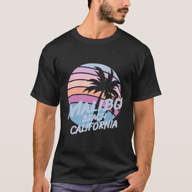 Malibu Beach California T Shirt (Framsida)