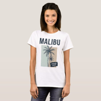 Malibu Beach Palm Tree Grafisk T-Shirt Kalifornien