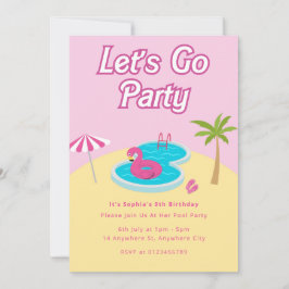 Malibu Beach Pool Party-inbjudan Inbjudningar