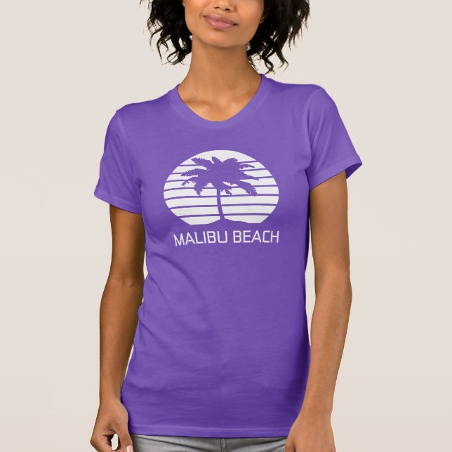 Malibu Beach Retro T-shirt (Framsida)
