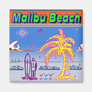’Malibu Beach’ Surfer Magnet