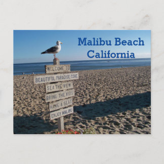 Malibu Beach Vykort- Paradise Cove Måsign Vykort