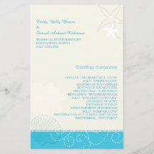 Malibu Blue Modern Beach Wedand Program