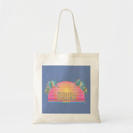 Malibu, CA Sol, Handflatan Träd Graphic Modern Coo Tygkasse