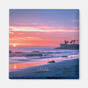 Malibu, CA, vackert scenfotografi, Magnet