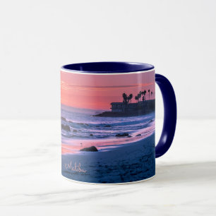 Malibu, CA, vackert scenfotografi, Mugg