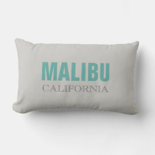 Malibu California Grått Turcos Dekorativ kudde