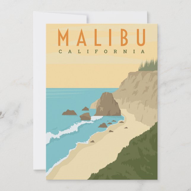 Malibu California Inbjudningar (Framsida)
