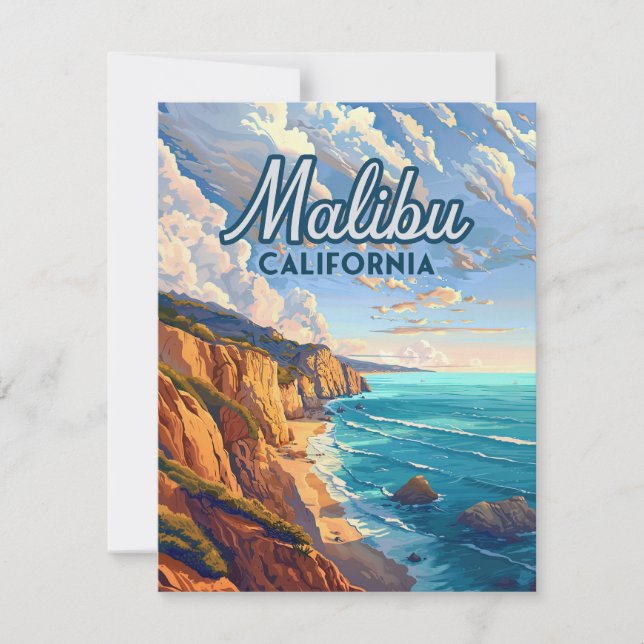 Malibu California Los Angeles Beach Card (Framsida)