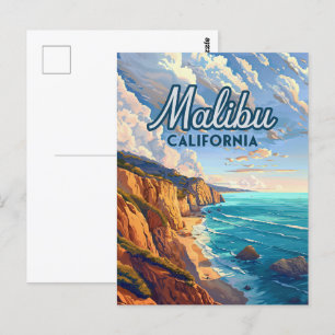 Malibu California Los Angeles El Matador Beach Vykort