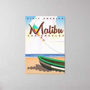 Malibu California Vintage resor Poster Canvastryck