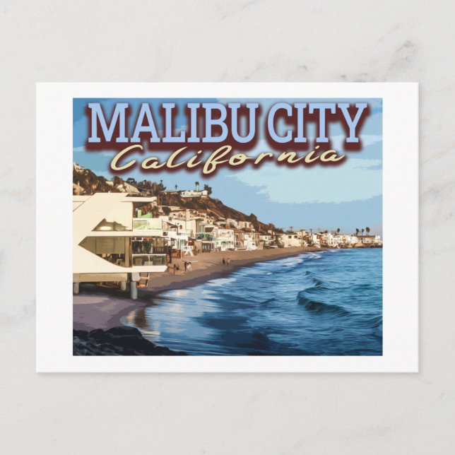 MALIBU CITY - LOS ANGELES CALIFORNIA VYKORT (Framsida)
