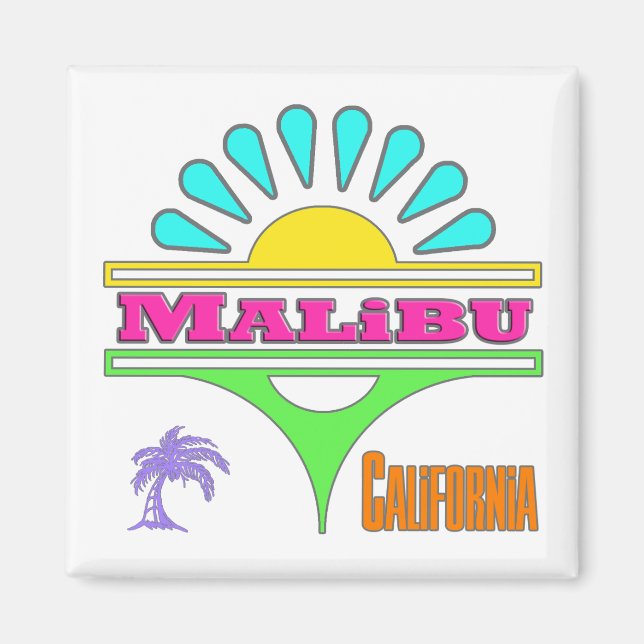 "Malibu Colorful 1" Magnet (Framsidan)