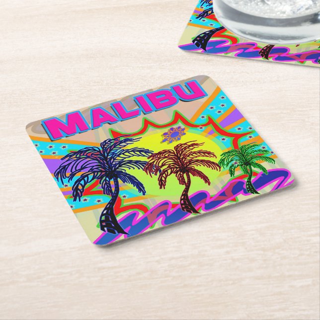 Malibu EExternal Underlägg Papper Kvadrat (Vinklad)