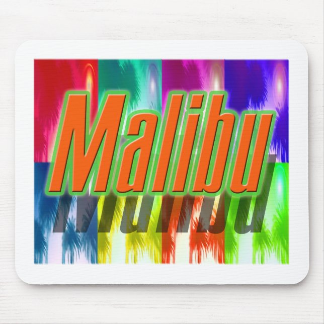 "Malibu" Färgglada Palmer Musmattor (Framsidan)