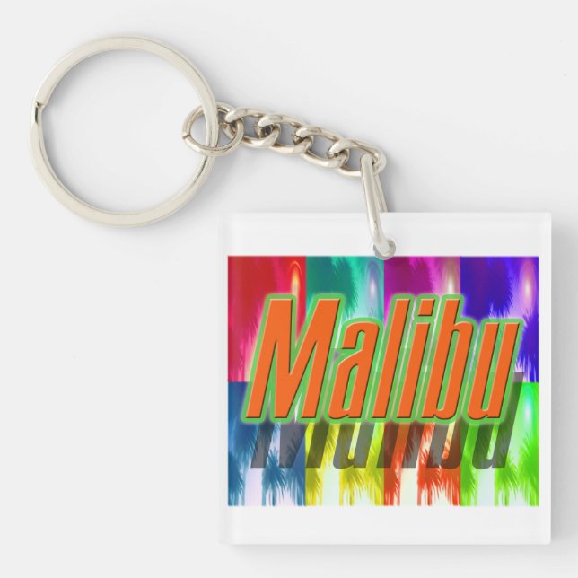 "Malibu" färgstark nyckelkedja för Handflatan (Framsidan)