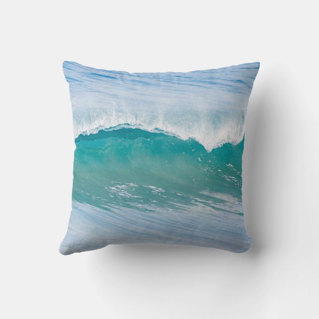 Malibu Gem Ocean Wave Cotton Pillow Kudde (Baksida)