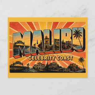 Malibu Kalifornien Celebrity Coast Vintage Resa  Vykort