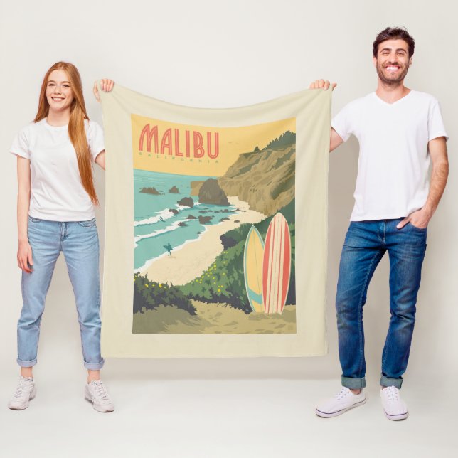 Malibu, Kalifornien Fleecefilt (På plats)