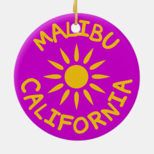 Malibu Kalifornien Julgransprydnad Keramik