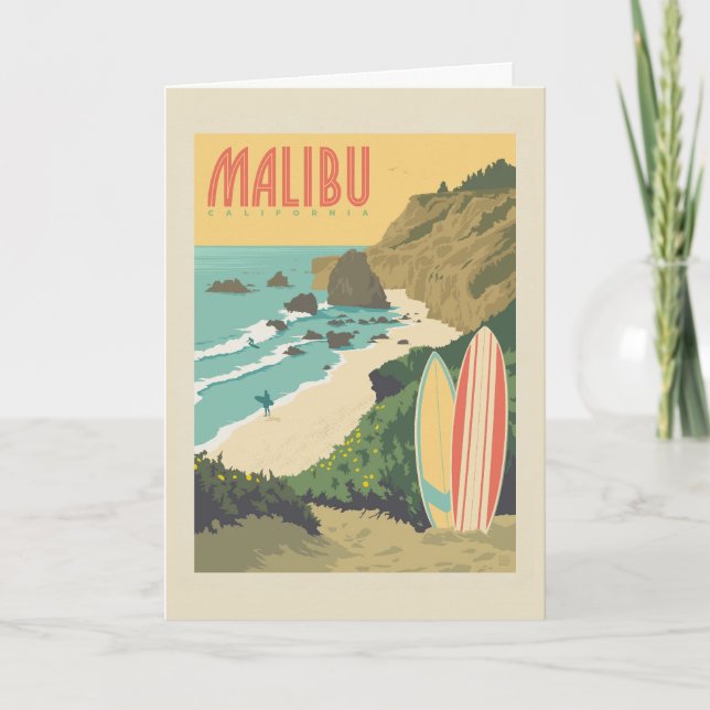 Malibu, Kalifornien Kort (Framsida)