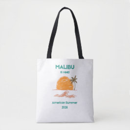 Malibu Kalifornien Lyx Axelväska Tygkasse
