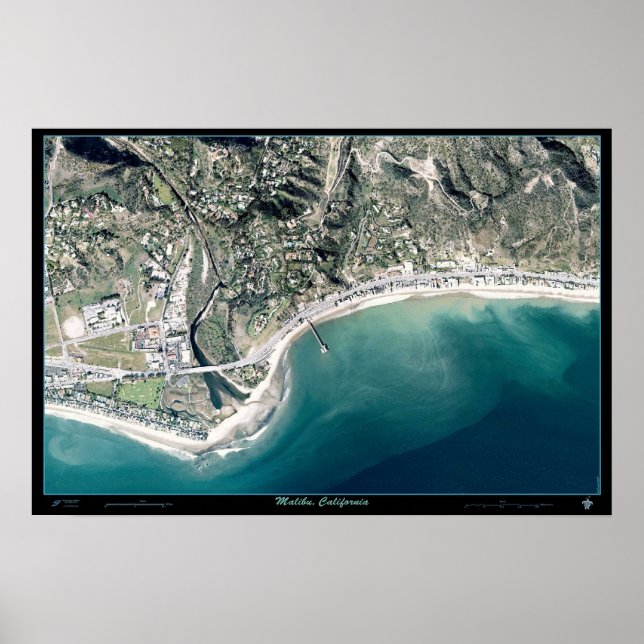 Malibu, Kaliforniens satellit poster foto (Framsidan)