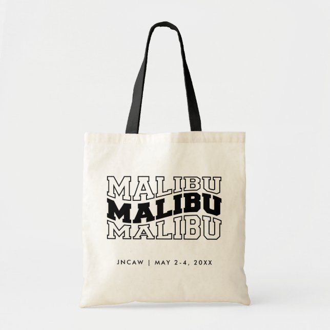 Malibu-konventets välkomstskylt - Bag Trade Show T Tygkasse (Framsidan)
