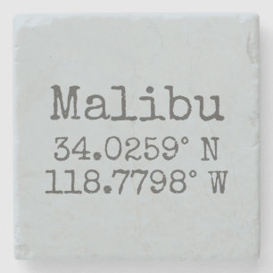 Malibu Latitude Longitud Stenunderlägg