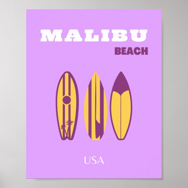 Malibu, Malibu Beach, Preppy, Preppy Girl, Lila Poster (Framsidan)