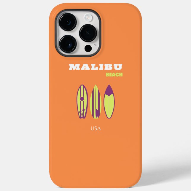 Malibu, Malibu Beach, Tropical Art, Preppy, Orange (Baksida)