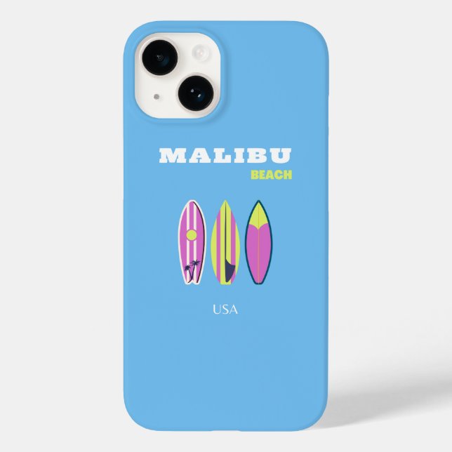 Malibu, Malibu Beach, Tropiskt, Preppy, Blue (Baksida)