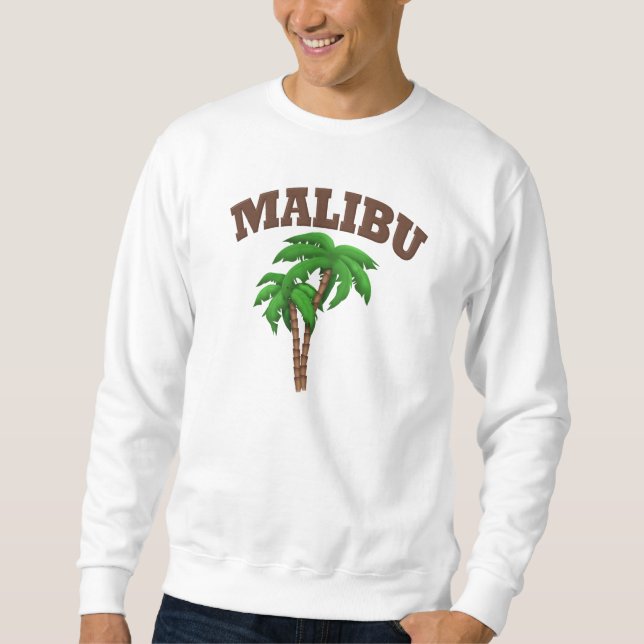 Malibu med Handflatan Träd Lång Ärmad Tröja (Framsida)
