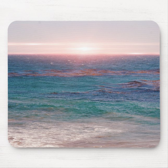 Malibu Ocean Sunset Beach Art Mouse Pad Musmatta (Framsidan)