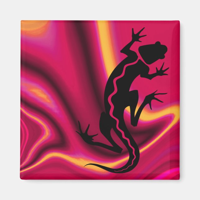 "Malibu Salamander" av Cheryl Daniels Magnet (Framsidan)
