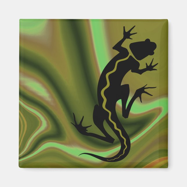 "Malibu Salamander" av Cheryl Daniels Magnet (Framsidan)