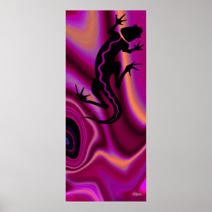 Malibu Salamander Print (violet/magenta) Poster