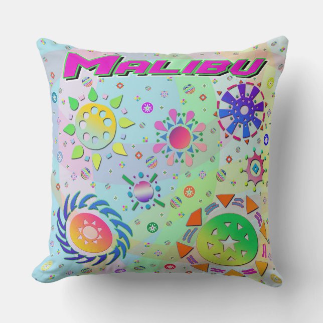Malibu Seven Sol & Energy Pillow Kudde (Framsida)